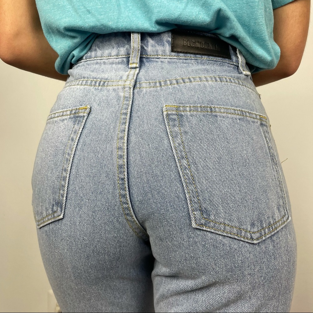 NWT BLCK DENIM High Waist wedgie fit Jeans - Picture 2 of 9